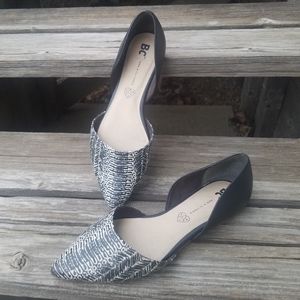 *Offer $25* BC Vegan Snake D'orsay Flats